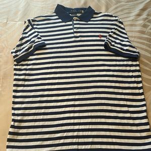 Blue/white stripe polo 👕
